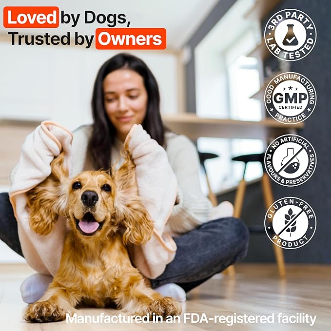 Dog Allergy Chews – Dog Allergy Relief, Itch Relief for Dogs – Anti Itch, Allergies & Immune Chews for Dogs with Omega 3 Fish Oil, Colostrum & Probiotics – 170 Count, Made in USA