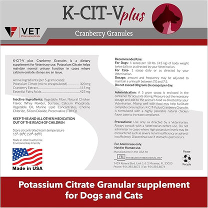 K-CIT-V Plus Cranberry 300 gm Granules for Dogs and Cats (Pack of 2)