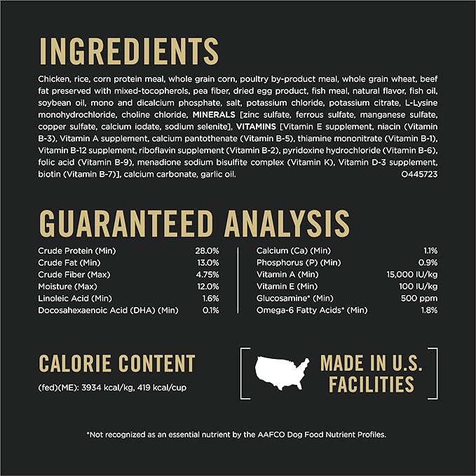 Purina Pro Plan Large Breed Chicken and Rice Formula Dry Puppy Food, High Protein Pet Food, 47 lb. Bag