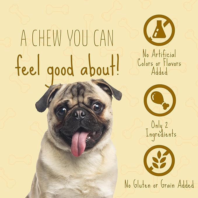 Better Belly Originals Natural Chicken Liver Flavor Small Rolls 20 Count, Highly Digestible Rawhide