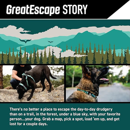 Wolfgang Heavy Duty Adjustable Dog Harness, Pull-Tested to Over 800 lbs for Walking & Training, GreatEscape Print, Large