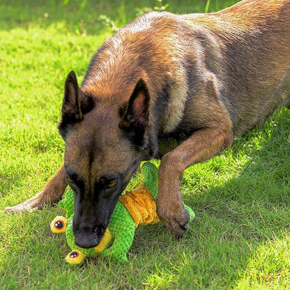 Sedioso Dog Tug Toy, Durable Dog Toys Large Breed, Tug of War Dog Squeaky Toy, Stuffed Plush Dog Toys with Crinkle Paper for Small, Middle, and Big Dogs(Tug of War Series, Frog)