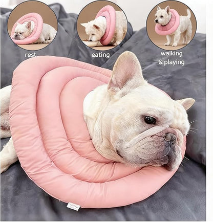 Soft Dog Cones, Recovery Dog Donut Collar After Surgery-Cone of Shame Alternative, Pet Elizabethan E-Collar Anti-Bite Lick Wound Healing Adjustable for Small Large Medium Dogs, M