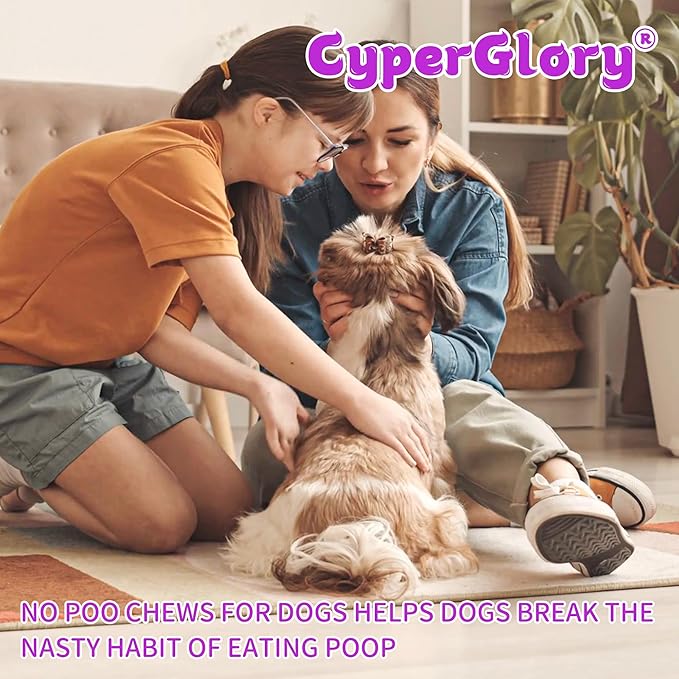 No Poop Chews for Dogs - 200 Chews Stool Eating Deterrent with Probiotics & Digestive Enzymes Supplement - Teeth Health & Immune - No Poop Eating Deterrent for Dogs - Made in USA