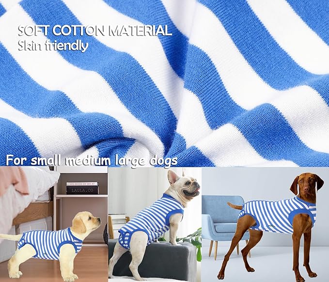 Dog Recovery Suit Surgery Shirt for Large Female Male,Blue XXL