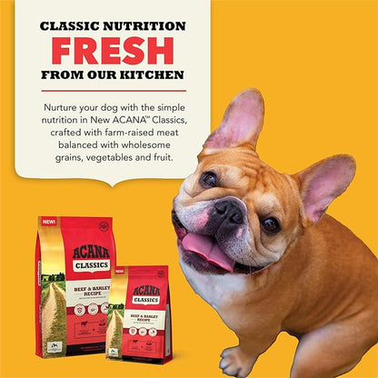 ACANA Classics Dry Dog Food Beef and Barley Recipe 4lb Bag