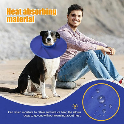 Dog Recovery Collar,Dog Soft Cone Collar Alternative After Surgery,Adjustable,Breathable E Collar for Large/Medium/Small Dogs Cats,Blue S