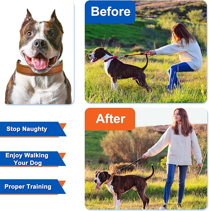 Supet Dog Prong Collar, Dog Choke Collar Adjustable Dog Pinch Collar with Quick Release Buckle/Nylon Cover for Small Medium Large Dogs
