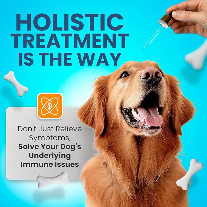 Natural Antibiotics for Dogs Without Vet Prescription – Dog Antibiotics for Infection, Cough, UTI, Allergies – Dog Itching Skin Relief Supplement – Bacon Flavor (2 oz)