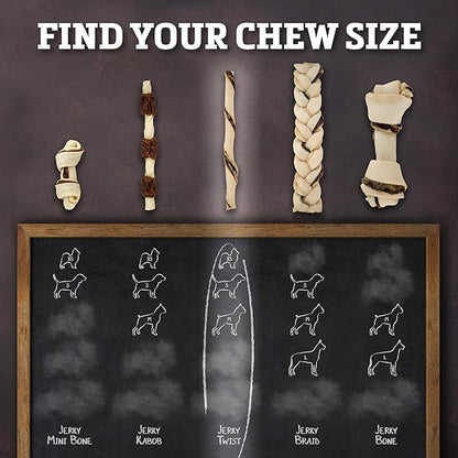 Buffalo Range Rawhide-Free Dog Treats – Natural Jerky Twists Made with Grass-Fed Buffalo – Hickory Smoked Flavor High Protein Chews for Dogs – Healthy Rawhide Alternative – 40 Count