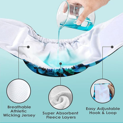 wegreeco Washable Male Dog Belly Band (Stylish Pattern)- Pack of 3 - Male Dog Belly Wrap, Dog Diapers Male (Abstract Geometrical Blue, X-Small)
