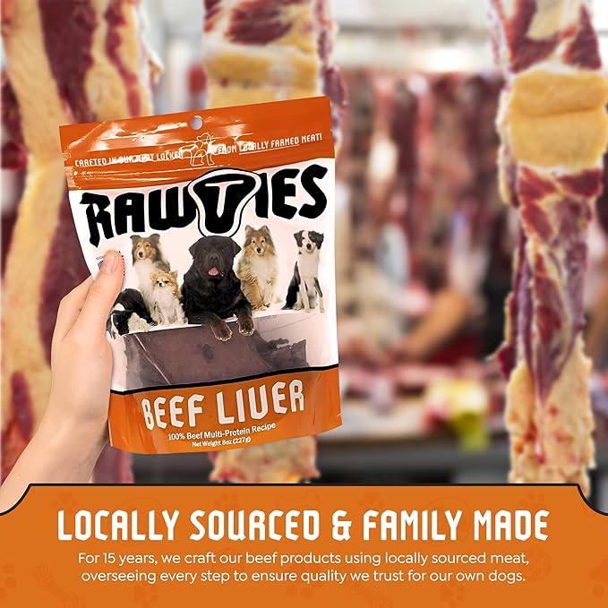 Premium Smoked Beef Liver for Dogs – 100% USA-Sourced Raw Meat Dog Food – Grain-Free, No Fillers, High Protein Nutrition for Small & Large Breeds, 2 Pack