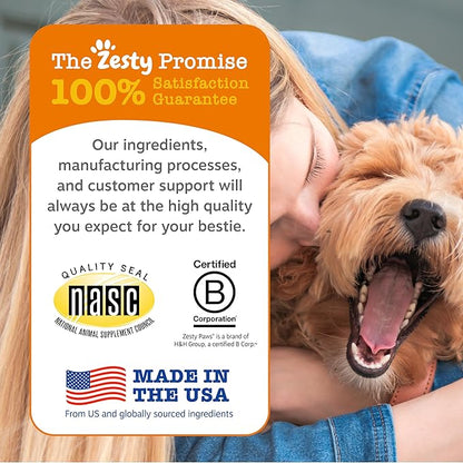 Zesty Paws Calming Chews for Dogs - for Everyday Stress, Relaxation, Composure, and Separation, Puppy Bites Turkey 90 Count