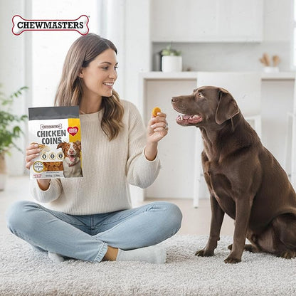 Chewmasters Chicken Coins Training Treats for Dogs (32 oz) – Dog Training Treats – Healthy Rewards – Real Chicken Meat Bites for All Breeds