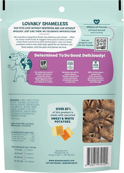 Shameless Pets Soft & Chewy Dog Treats, Talk'n Turkey Meaty Tenders, 8oz – Real Turkey is 1st Ingredient – Grain Free, No Corn or Soy – Digestive Support – for Small, Medium & Large Dogs