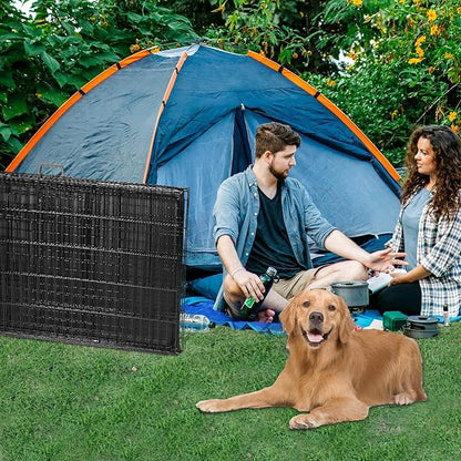 Dog Crate - 36 Inch Medium Double Door Portable Dog Cage, Metal Wire Pet Kennel with Secure Lock, Leak-Proof Pan Tray, Foldable Design for Dogs Pets Indoor Training and Outdoor Trave