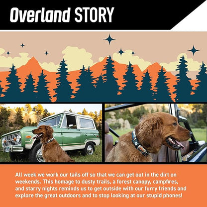 Wolfgang Heavy Duty Adjustable Dog Harness, Pull-Tested to Over 800 lbs for Walking & Training, Overland Print, Small