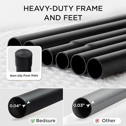 Bedsure Elevated Raised Cooling Cots Bed for Large Dogs, Portable Indoor & Outdoor Pet Hammock with Skid-Resistant Feet, Frame with Breathable Mesh, Terracotta, 49 inches