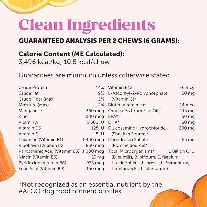 10-in-1 Dog Multivitamin Supplement with Glucosamine & Probiotics - Hip & Joint Support, Digestive Health, Immune Support, Heart & Skin - All-in-One Daily Vitamins & Omega-3s for Dogs (Chicken, 90 Ct)