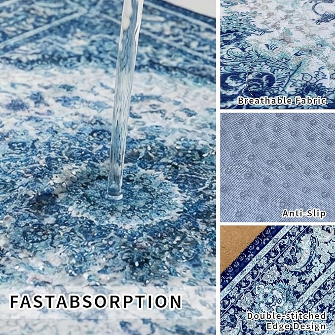 Washable Pee Pads for Dogs, Reusable Puppy Potty Training Pads, Ultra-Absorbent Thick Waterproof Leak-Proof Non-Slip Pads & Mat for Crate, Playpen, Floor, Whelping & Housebreaking , 2 Pack 54"x54"
