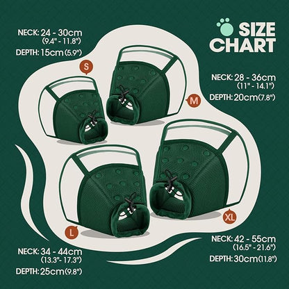 Kuoser Large Dog Cone Collar After Surgery, Soft Cone for Dogs to Stop Licking, Breathable Pet Recovery Collar Comfortable Elizabethan Collars, Adjustable Protective Dog Cones for Large Dogs, Green L