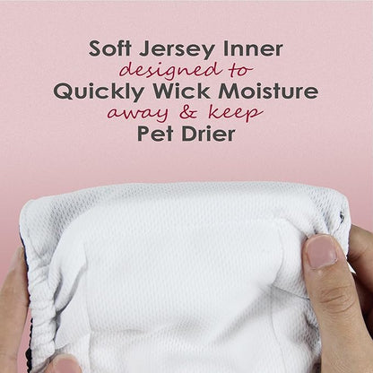 wegreeco Washable Male Dog Belly Band (Stylish Pattern)- Pack of 3 - Washable Male Dog Belly Wrap, Dog Diapers Male (Burgundy, Black, Jade, Large)