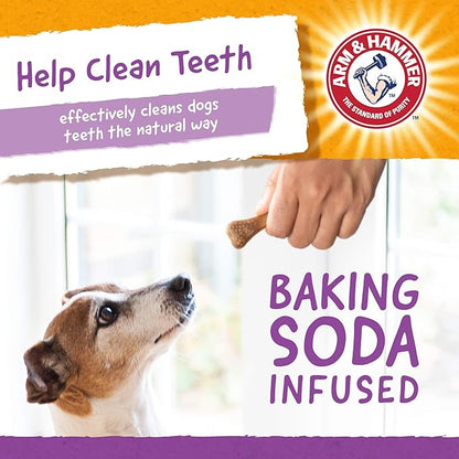 Arm & Hammer for Pets Nubbies Dental Treats - Baking Soda & Calcium Dog Dental Chews, Nubbed Texture Helps Scrub Plaque & Tartar While Chewing, Peanut Butter Flavor, 20 Count, 7 Ounce - 24 Pack