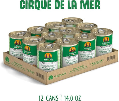 Weruva Classic Dog Food, Cirque de la Mer with Tuna & Veggies in Gravy, 14oz Can (Pack of 12)