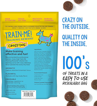 Crazy Dog Train-Me! Training Reward Dog Treats 16 Oz.,Chicken Regular