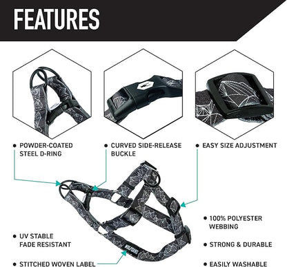 Wolfgang Heavy Duty Adjustable Dog Harness, Pull-Tested to Over 800 lbs for Walking & Training, WolfMountain Print, Small