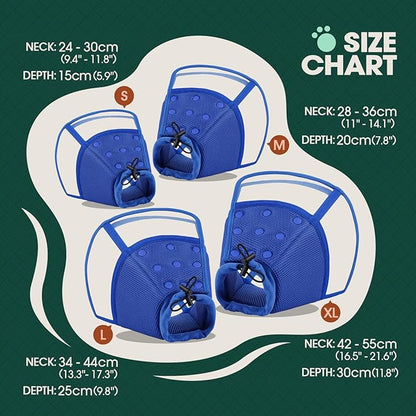 Kuoser Large Dog Cone Collar After Surgery, Soft Cone for Dogs to Stop Licking, Breathable Pet Recovery Collar Comfortable Elizabethan Collars, Adjustable Protective Dog Cones for Large Dogs, Blue L