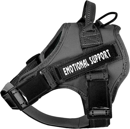 voopet Service Dog Harness,Emotional Support Pet Vest Harness,Reflective Breathable and Adjustable No-Pull ESA Dog Harness for Small Medium Large Dogs (with 4 PCS Removeable Tags) X-Small (Pack of 1)
