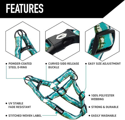 Wolfgang Heavy Duty Adjustable Dog Harness, Pull-Tested for Walking & Training, GreatEscape Print, Small