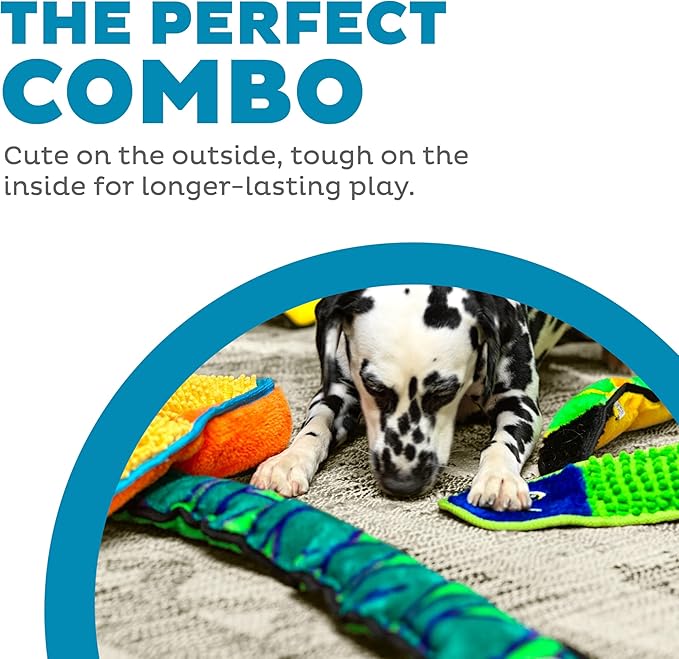 Outward Hound Durablez Snake – Squeaky Plush Dog Toy, No Stuffing for Less Mess, Interactive & Tough, 6 Jumbo Squeakers, Puppies & Dogs, X-Large, 40"
