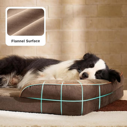 Bedsure Orthopedic Dog Bed for Extra Large Dogs - XL Washable Dog Sofa Beds Large, Supportive Foam Pet Couch Bed with Removable Washable Cover, Waterproof Lining and Nonskid Bottom, Brown