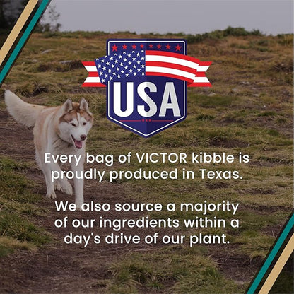 VICTOR Super Premium Dog Food – Hi-Pro Plus Dry Kibble – High Protein Dog Food with 30% Protein – Beef, Chicken, Pork, Fish Meals, Gluten Free - for High Energy and Active Dogs & Puppies, 30lbs