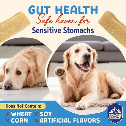 Himalayan Dog Chew Yogurt Sticks, Plain Flavored, Dog Treats With Prebiotics, Probiotics & Protein, Digestive Support, Lactose & Gluten Free, Natural Dog Treat for All Breeds, Made in America, 5 Count