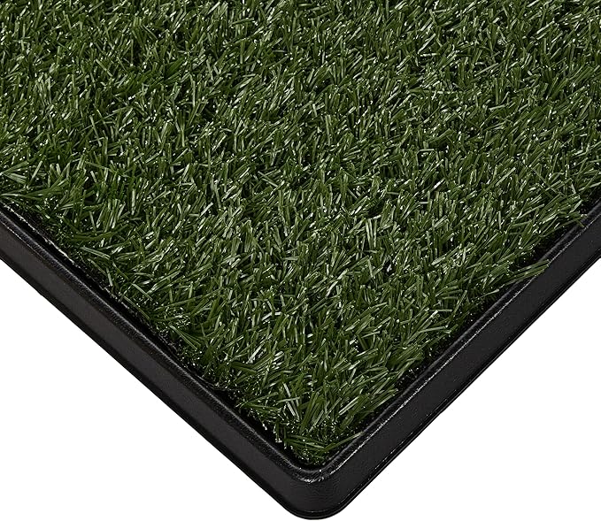 Artificial Grass Puppy Pee Pad for Dogs and Small Pets - 20x25 Inch, Reusable 3-Layer Turf Pads for Dogs with Tray - Indoor and Outdoor Fake Grass Potty Pet Supplies by PETMAKER