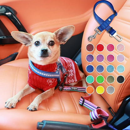 Blueberry Pet Dog Leash Essentials: Classic Seat Belt Tether for Dogs & Cats, French Pink, Durable Safety for Car Rides, Heavy Duty Leashes for Large Dogs, Ideal for Pet Parents & Road Trips