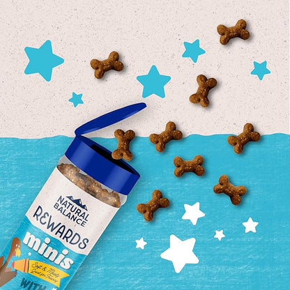 Natural Balance Limited Ingredient Mini-Rewards Turkey Grain-Free Dog Training Treats for Dogs | 5.3-oz. Canister (Pack of 2)