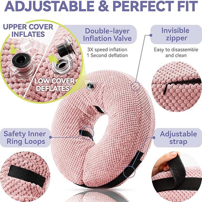 Loflaze Soft Inflatable Dog Cone Collar - Medium/Large/Small, Cat Size - Dog Neck Donut, E Collar Alternative for Recovery
