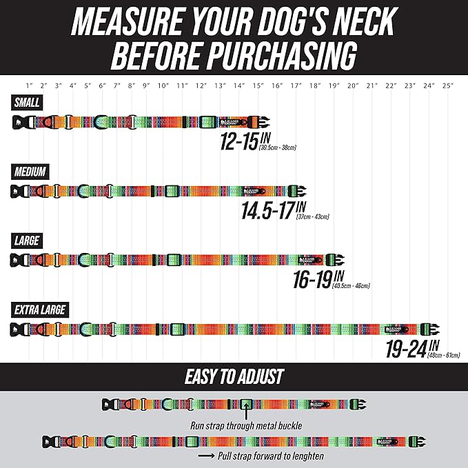 Leashboss Martingale Collar for Dogs | Reflective Nylon Dog Collar for Large Dogs, Medium and Small Dogs | No Pull Pet Training Collar Small | Quick Release Buckle, Adjustable Pet Collar