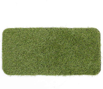 Ottomanson Artificial Grass Puppy Potty Training Pad with Tray, 15" x 30" Reusable Pee Pad for Small Pets and Dogs