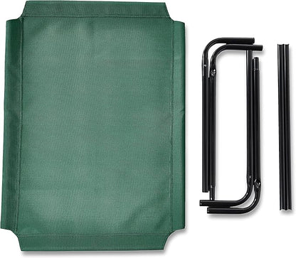 Amazon Basics Cooling Breathable Elevated Dog Bed with Metal Frame for Medium Dogs, 43" x 26" x 7.5", Green