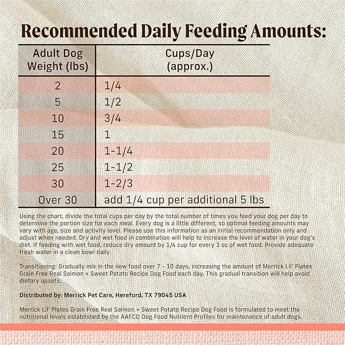 Merrick Lil’ Plates Premium Grain Free Dry Dog Food for Small Dogs, Real Salmon and Sweet Potato Kibble - 12.0 lb. Bag