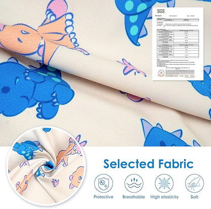 cyeollo Recovery Suit for Dogs Cats Surgery Suit Female Spay Soft Breathable Pet Onesie Bodysuit Male Dog Neuter, Small Dogs Surgical Recovery Shirt, Dinosaur, M