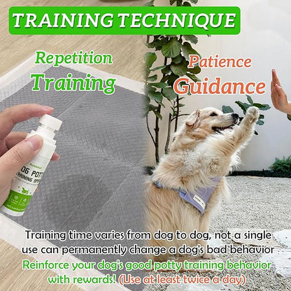 Dog Potty Training Spray & NO-GO Area Spray, Safe & Effective Puppy Pee Spray, Helps Train Puppies & Dogs Where to Potty, Indoor and Outdoor House Training Tool, 3.38 Fl Oz Each