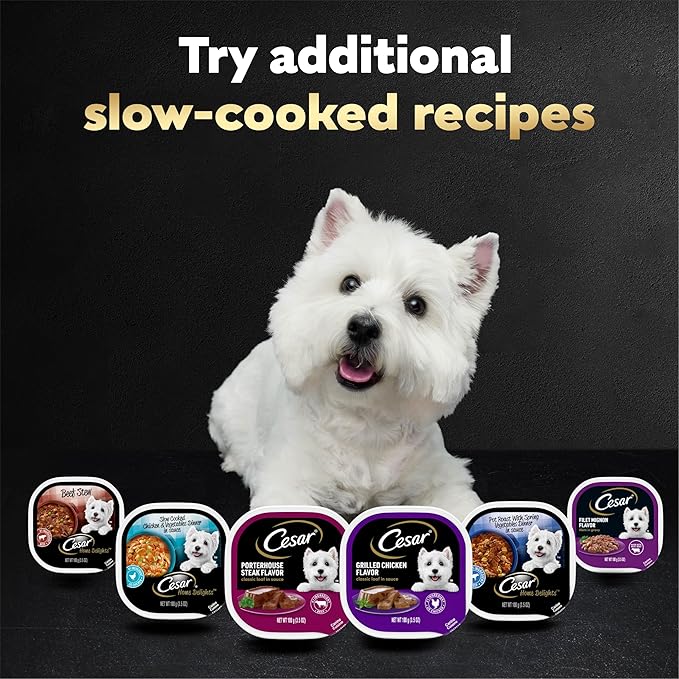 Cesar Home Delights & Classic Loaf in Sauce, Adult Wet Dog Food, Variety Pack, Wet Food for Dogs, 3.5 oz Tray, 36 Count