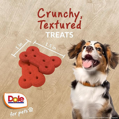 Dole for Pets Dog Biscuits Autumn Apple Fall Flavor, Real Fruit Flavor Vegan Crunchy Treats, No Wheat Corn Soy or Artificial Additives, Bite Size Training Snacks for Dogs, 7 Oz
