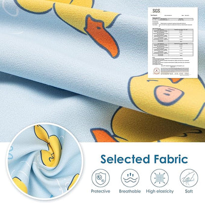 cyeollo Recovery Suit for Dogs Surgery Suit Female Spay Soft Pet Onesie Bodysuit Male Dog Neuter, Small Dogs Surgical Recovery Shirt, Yellow Duck, M